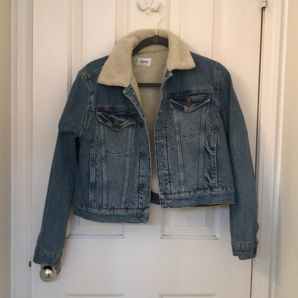 Hudson Georgia Denim Jacket with Sherpa Lining